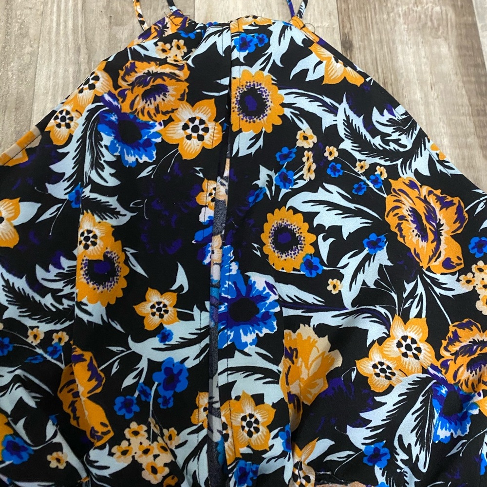 Repurposed romper into an adorable open back crop